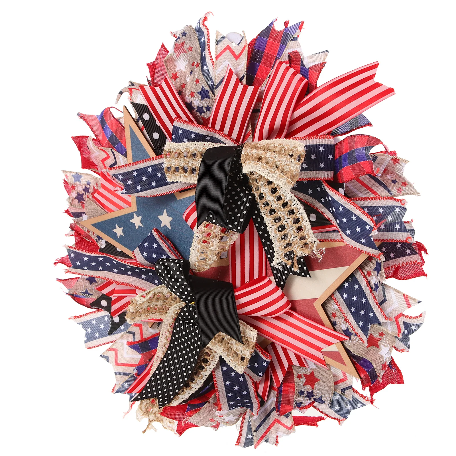 Corona patriótica americana, decoración del 4 de julio, Día de la independencia, colgante de pared, corona para puerta delantera, suministros para fiestas