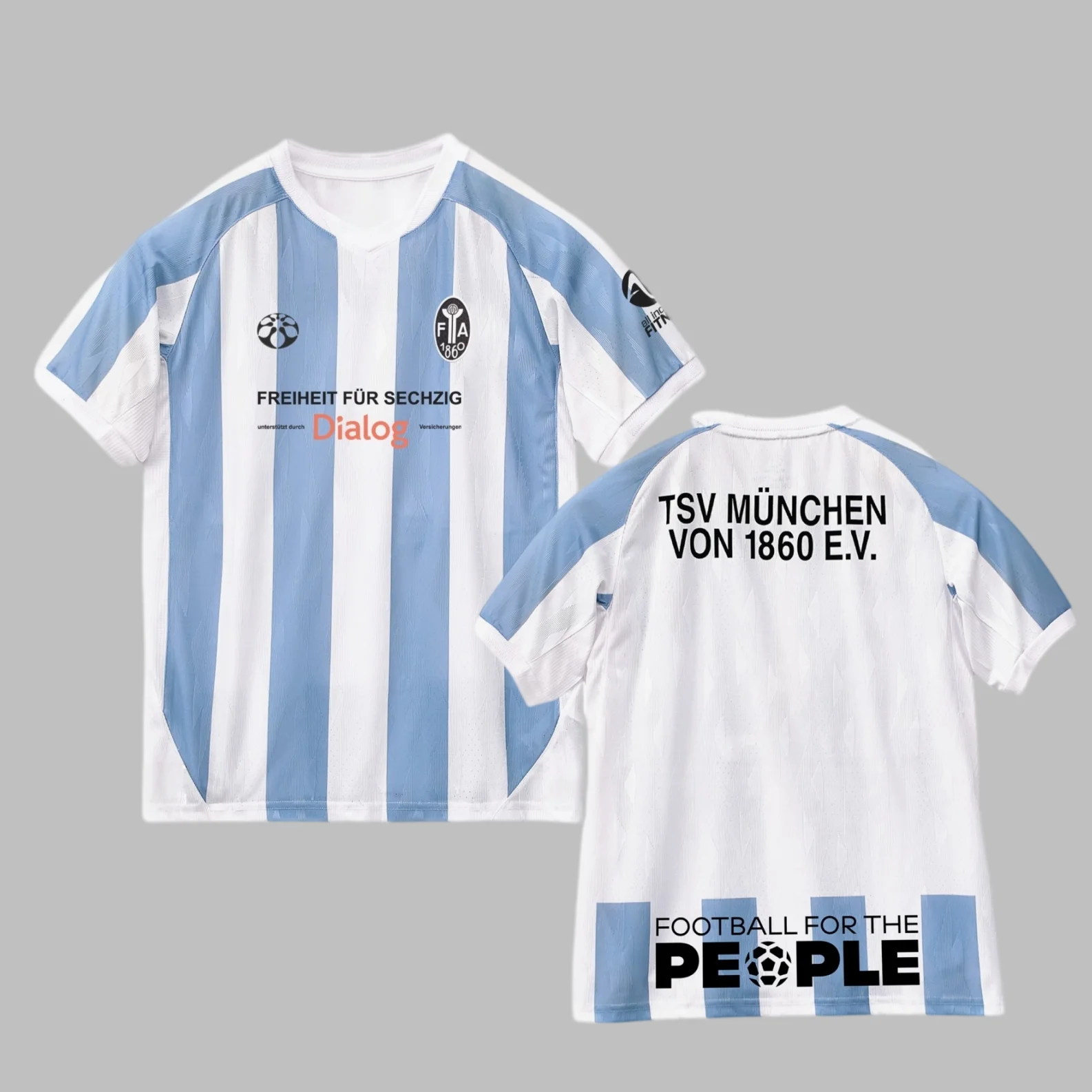 TSV 1860 München Heimtrikot Saison 2026/27, 3D-Druck Sport Atmungsaktives Mesh Schnell Trocknendes Trainings-Unisex-Trikot