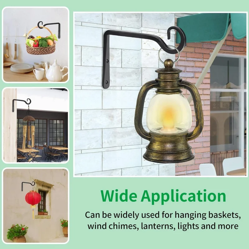 Outdoor plant hanging rack，2Set of Hanging Plant Stands，Metal plant hanger，Can be used to hang green plants、Bird feeder、Flower b