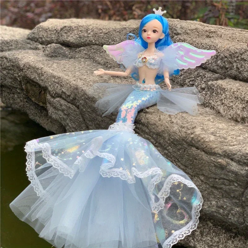 45cm/17.71'' Enchanting Princess Mermaid Doll - Perfect Birthday Gift for Girls & Children's Pretend Play House Dress Up Toy