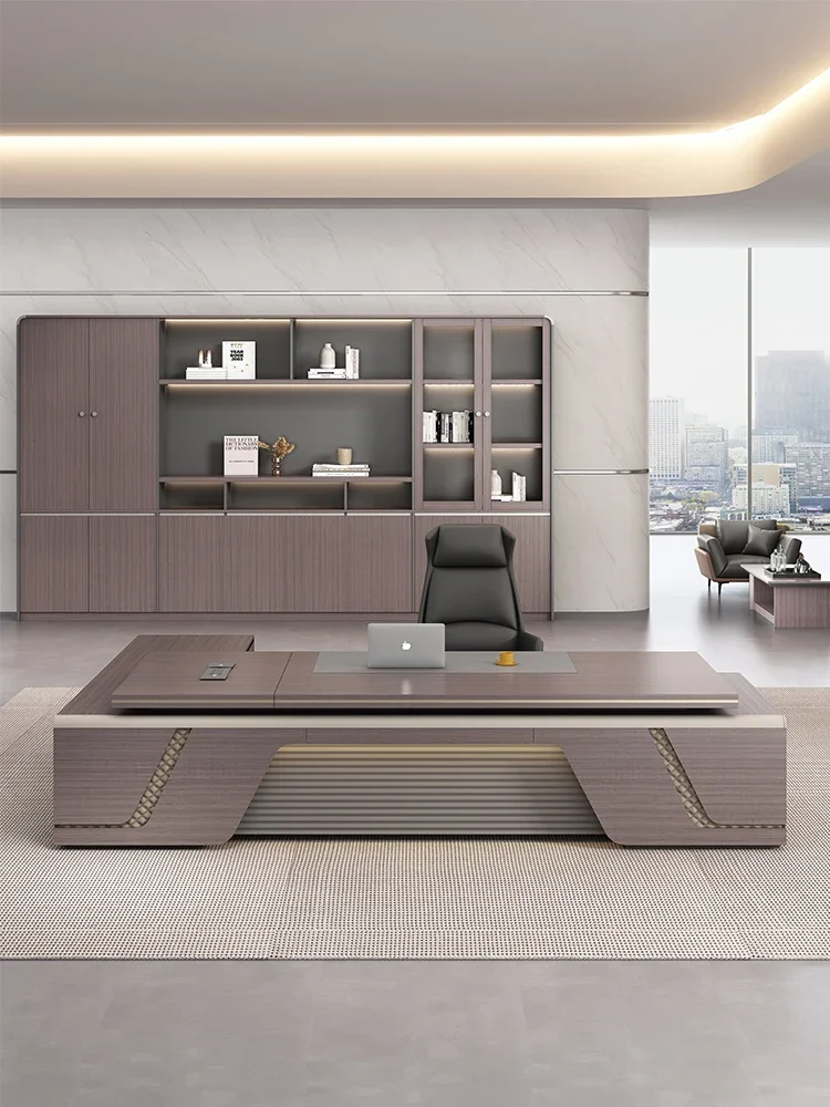 

Modern Office Boss Computer Desk Manager President Luxury L-shaped Simple Table Work Mesa De Escritorio Office Furniture