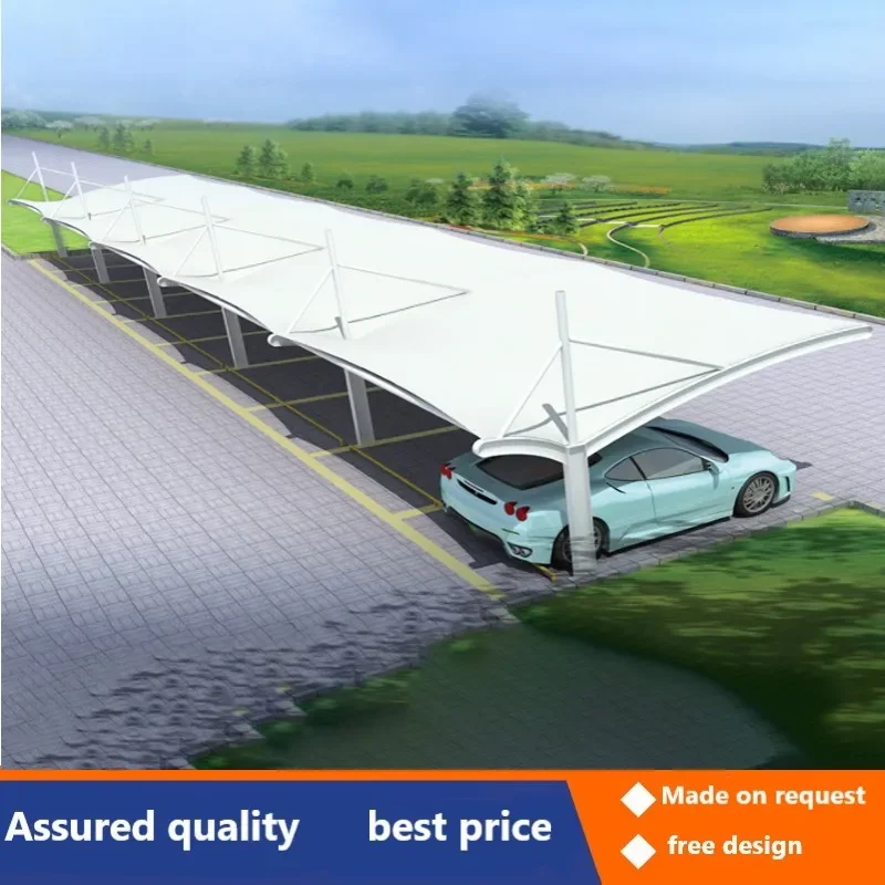 Membrane structure car shed car shed parking shed steel structure electric awning awning