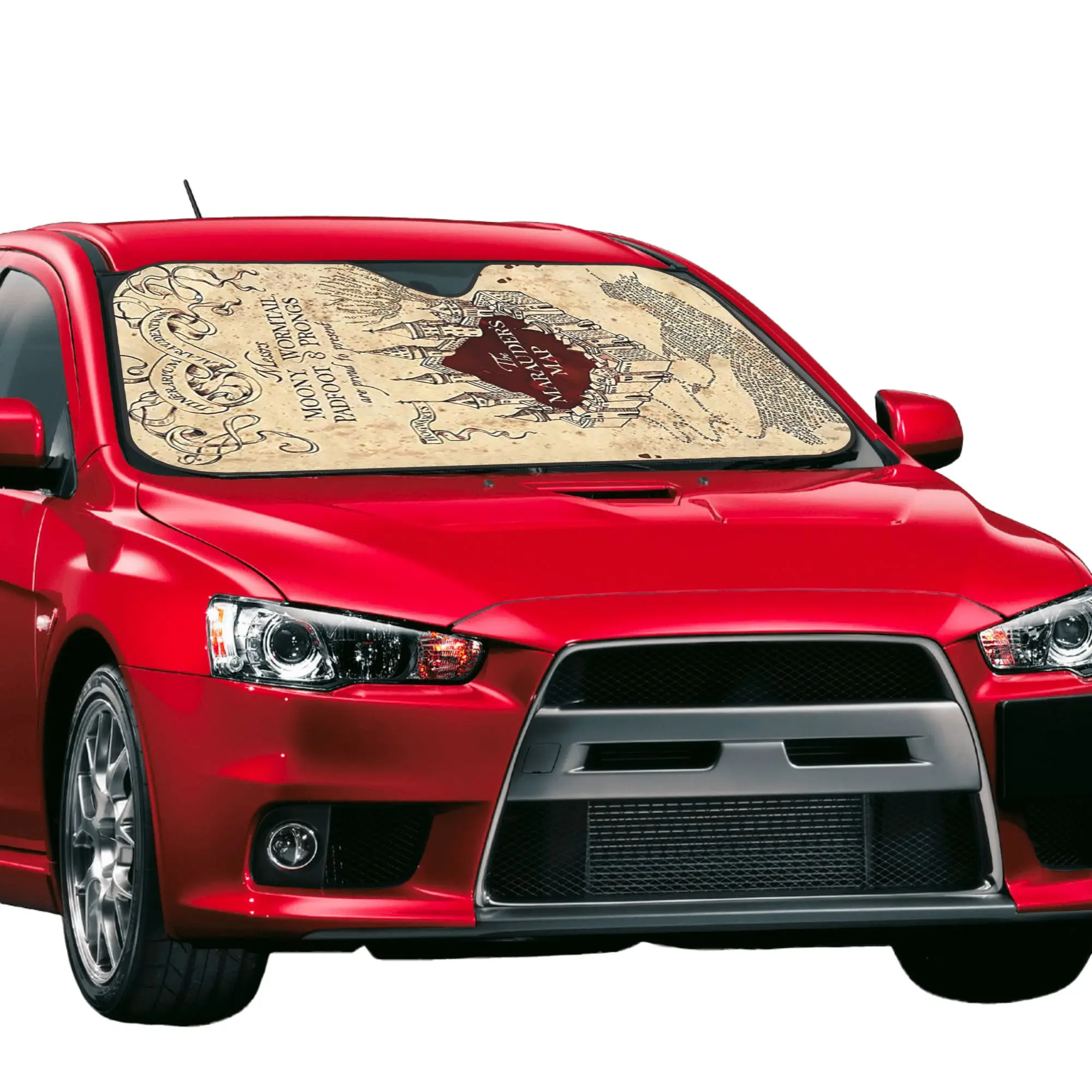Marauders Magic Map Car Front Windshield Sun Visor UV Protection Car Sun Shade Heat Insulation Cover  Aluminum Foil Car Sunshade