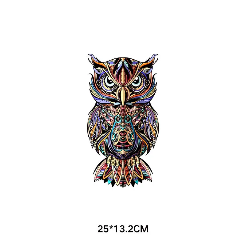 Cartoon Animal Eagle Owl Heat Transfer Stickers Children's T-shirt Appliques DIY Ironing Patch Pattern On Clothes Decor