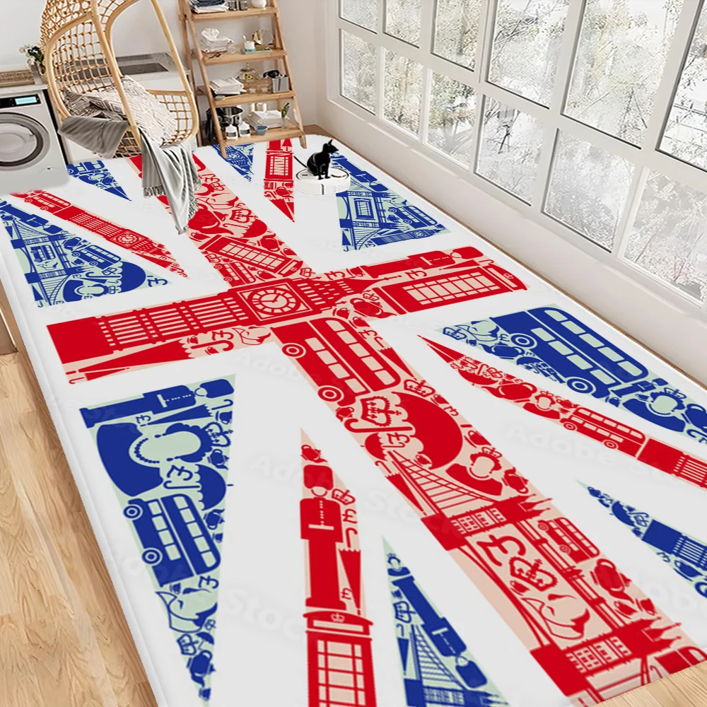 UK England Flag Room Mats Retro Multiple Choice Living Room Kitchen Rug Non-Slip Welcome Rug