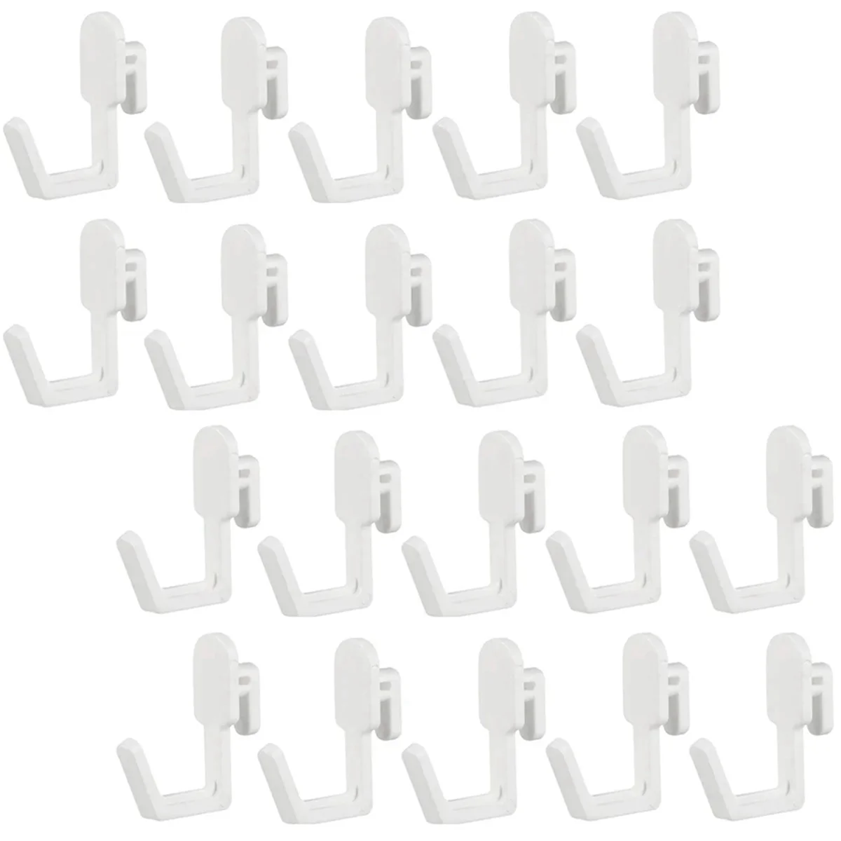 24Pcs Pegboard Hooks J Shape Pegboard Hook Peg Board Tool Organizer Accessories, White