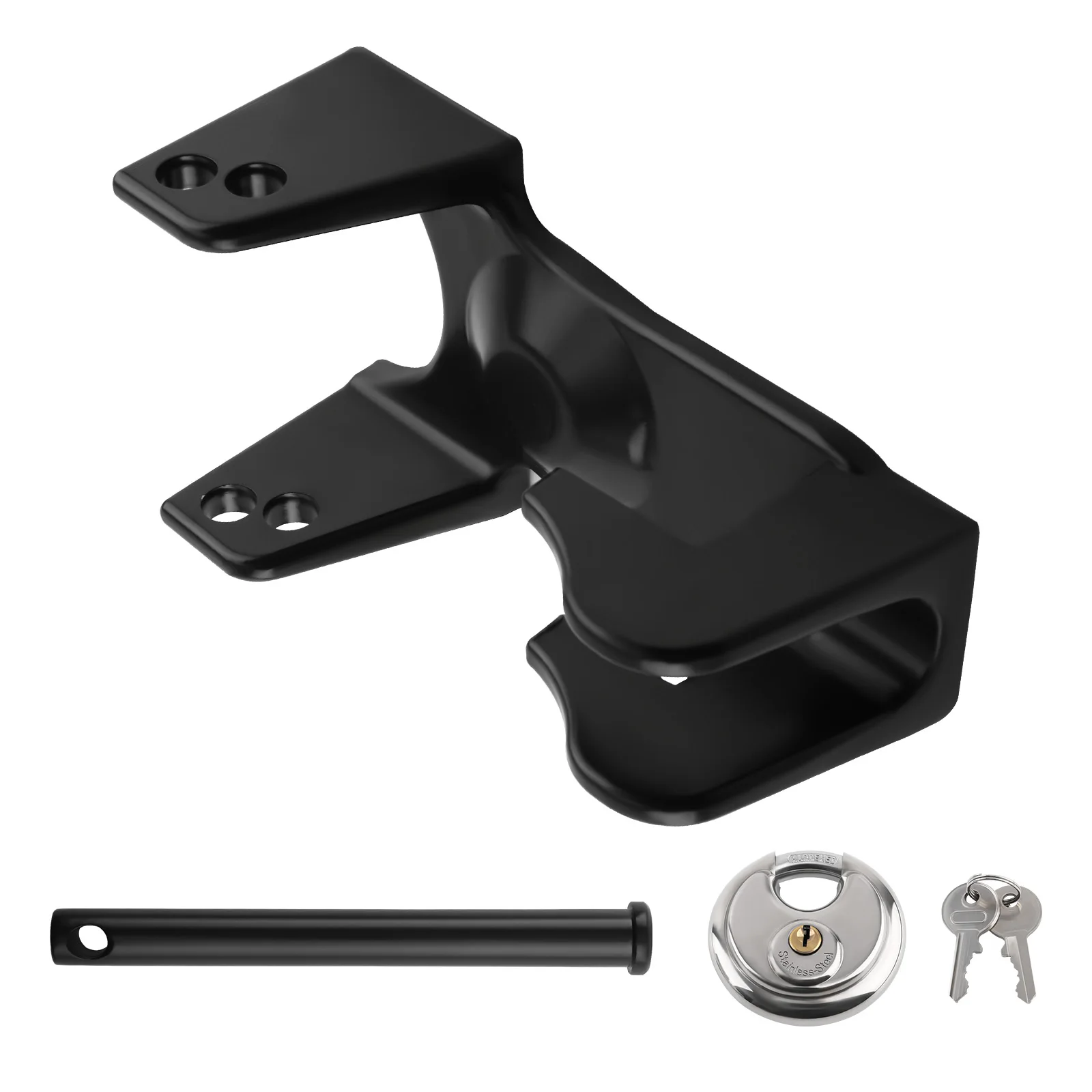 Versatile Gooseneck Hitch Lock with Key for RVs& Livestock Haulers & Trailers