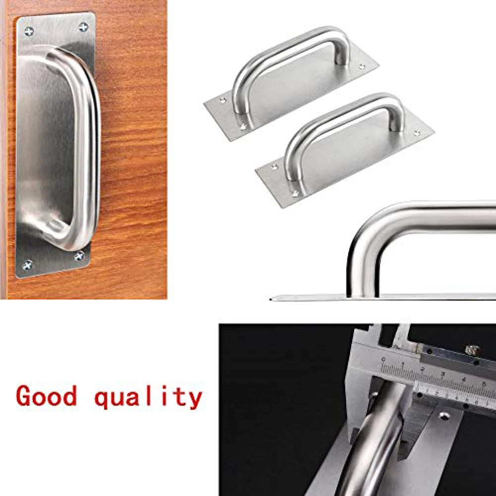 

2 Pack Sliding Door Handle Heavy Duty Stainless Steel Sliding Gate Shed Garage Pull Push Door Handles For Barn & Fire