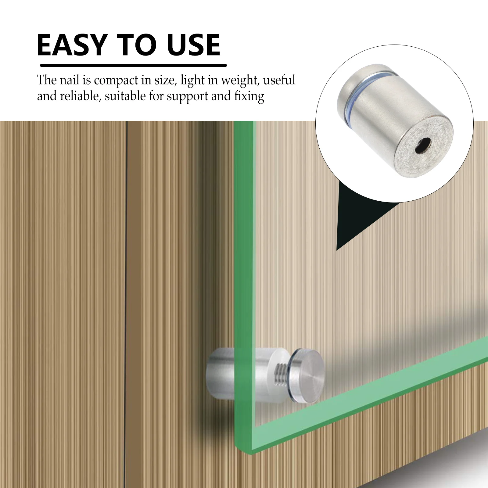 20pcs Advertising Screws Glass Support Nails Stainless Steel Standoff Screws For Signs Frame Fixing Hardware Nails