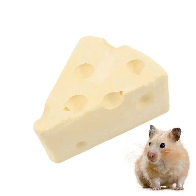 Calcium Grinding Stones For Hamsters Cheese Shape Calcium Stone Chew Toys Mineral Chew Toy Small Chewing Toys For Gerbil Small