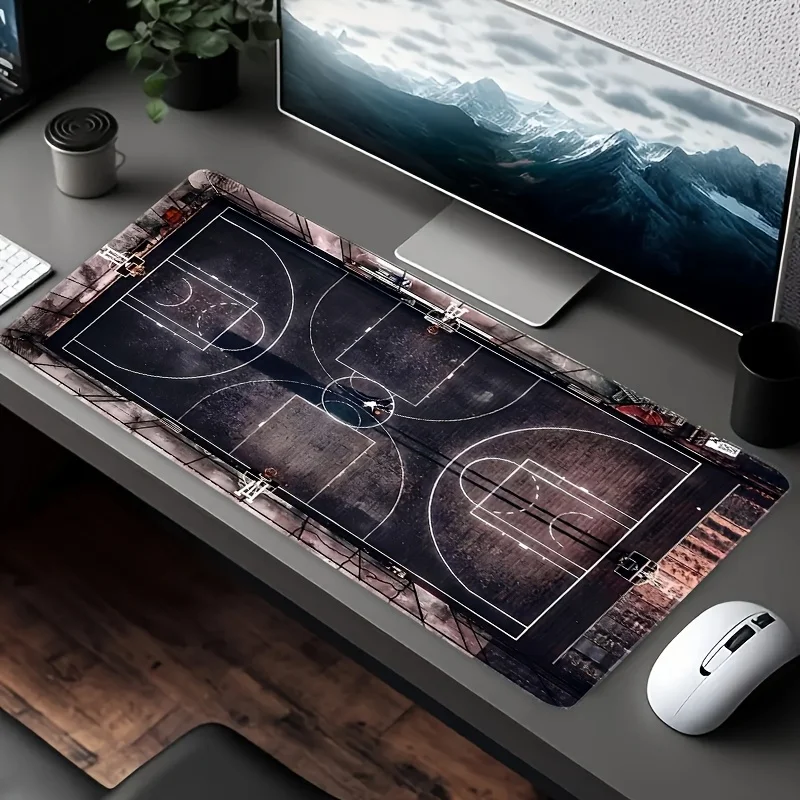 

Ретро баскетбольный коврик для мыши, большой резиновый нескользящий коврик для ПК, настольные аксессуары, коврик для мыши для офиса и геймера, коврики для клавиатуры, декоративный коврик