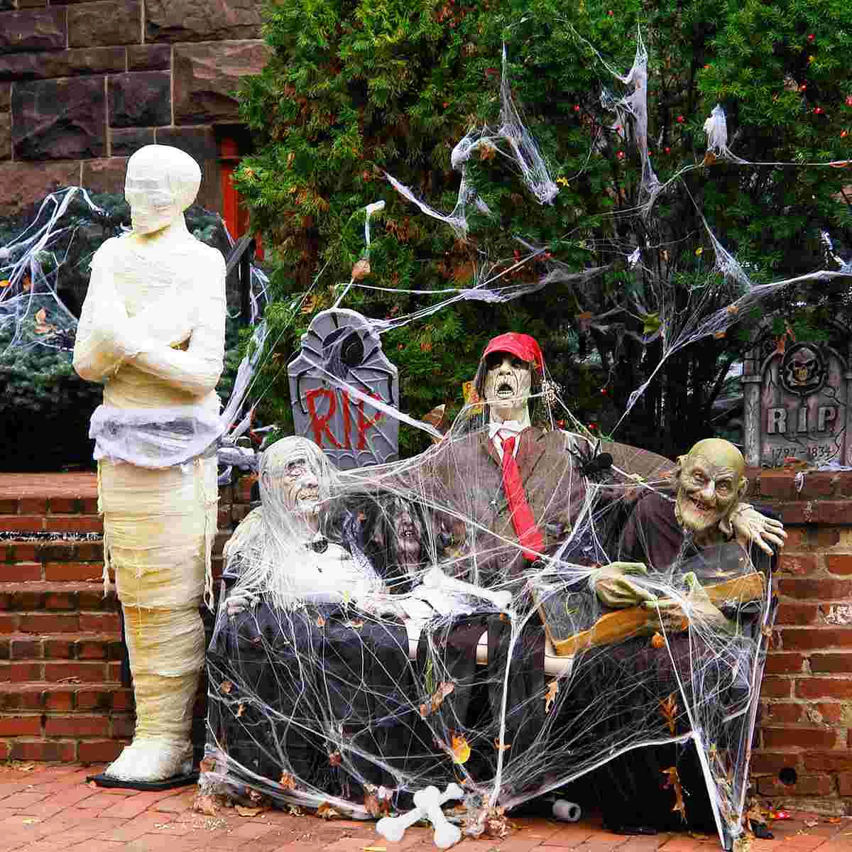 10 Pcs Scary Party Prop Decoration Halloween Bones Toy Toys Prank Model Skull