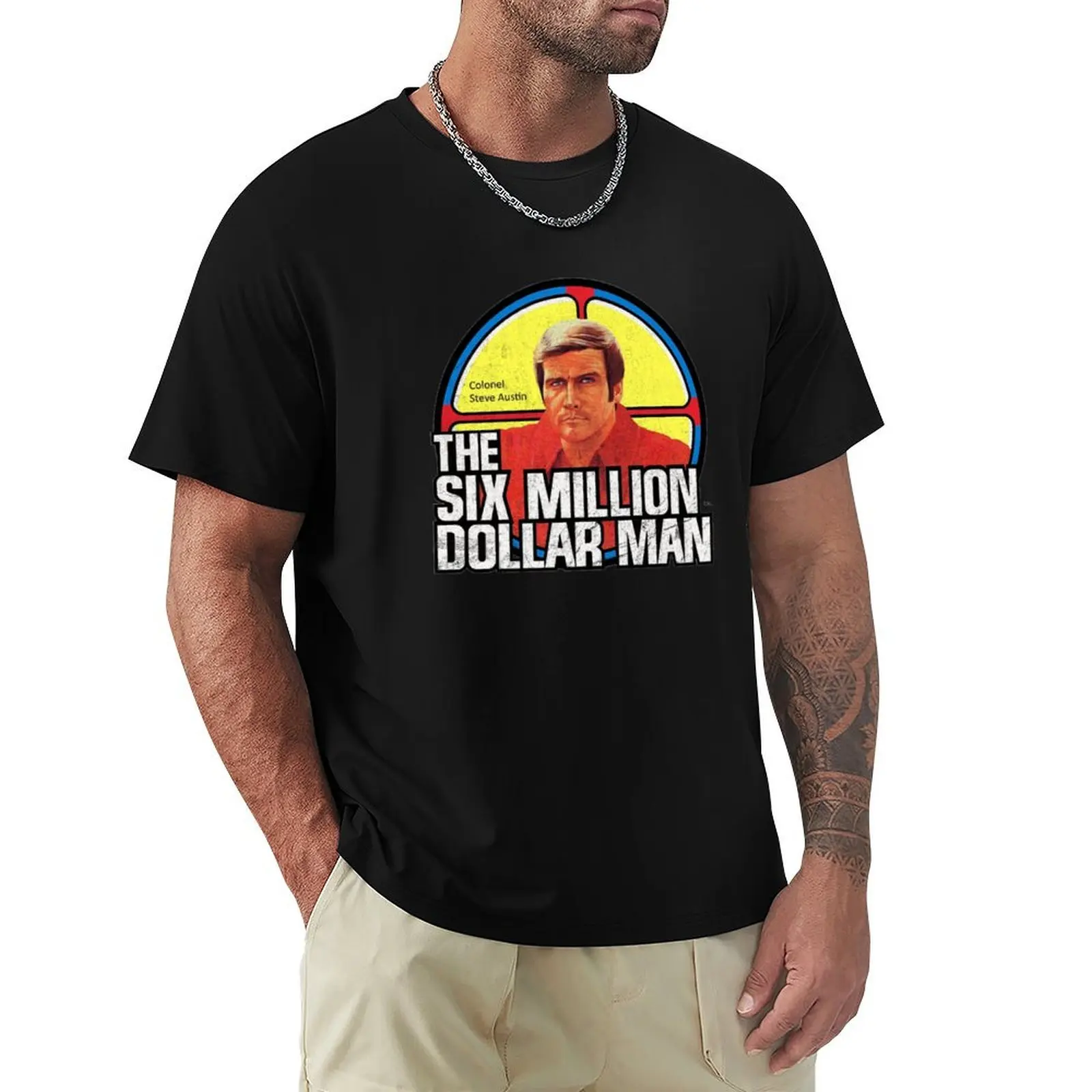 

The Six Million Dollar Man Logo Vintage T-Shirt summer tops anime stuff man t shirt mens graphic t-shirts hip hop