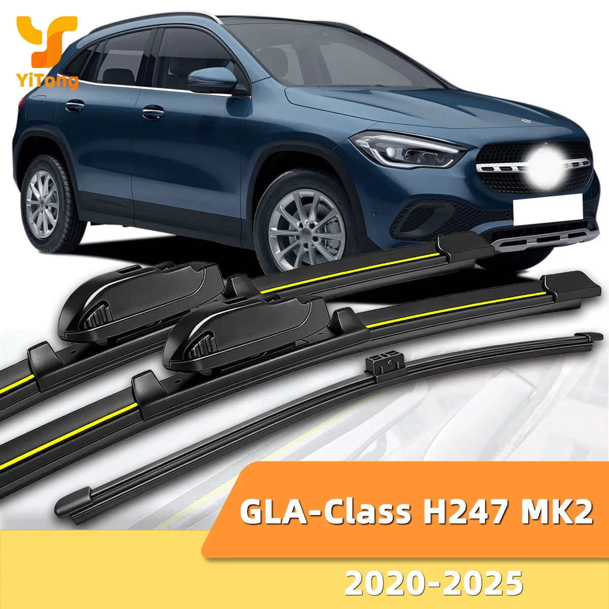 

Suitable For Mercedes Benz GLA-Class H247 MK2 2020-2025 Front And Rear Windshield Wipers Durable Accessories For Car Windshields