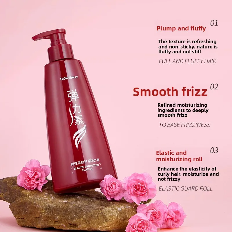 FLOWERWAY Elastin Roll Elastin Conditioners Refreshing Fluffy Moisturizing Improving Frizzy and Light Hair Care