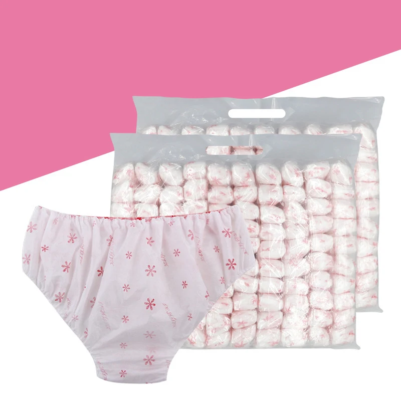 10PCS Women Disposable Cotton Underwear Travelling Postpartum Panties Non-woven Underpants Underwear Pregnancy Panties