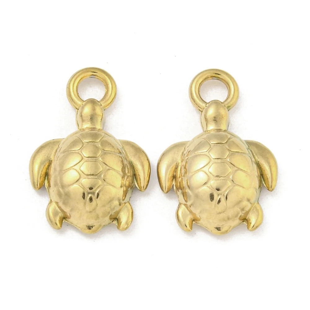 

20Pcs 304 Stainless Steel Tortoise Pendants Sea Animal Turtle Charms for Jewelry Making DIY Necklace Bracelet Craft 18x12x4.5mm