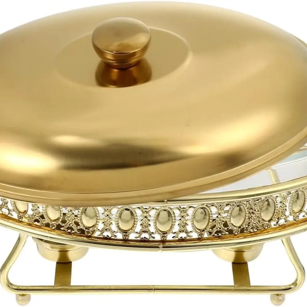 

Oval Stainless Steel Chafing Dish with Lid, Perfect for Buffet Parties, Catering, Weddings & Outdoor Events