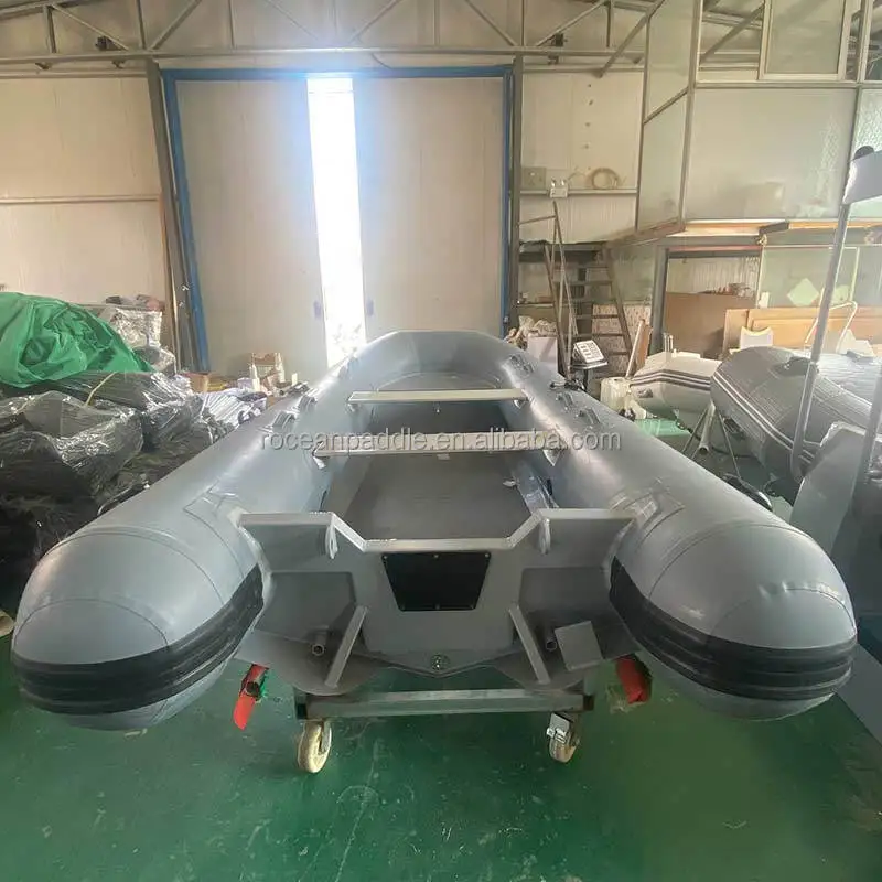 เรือยางกึ่งแข็งแบบอลูมิเนียมน้ำหนักเบา 12 ฟุต รุ่น Rib 360 Hypalon พร้อมเครื่องยนต์ติดท้ายเรือ 15 แรงม้า