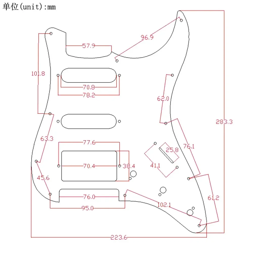 1PC 3 Ply Electric Guitar Pickguard Pick Guard Scratch Plate For 11 Hole Stratocaster Strat ST SSS Guitar Instrument Accessories