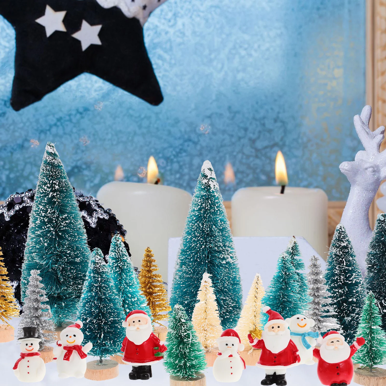 Christmas Miniatures Figurines House Decoration Cake Decorations Animal for DIY Tree Dollhouse Trim