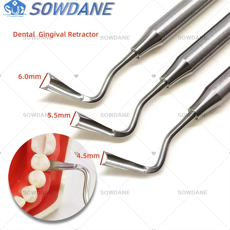 Dental Implant Gingival Retraction Gingival Retractor Dental Gum Separator Isolation Surgical Tool Double Ends Stainless Steel