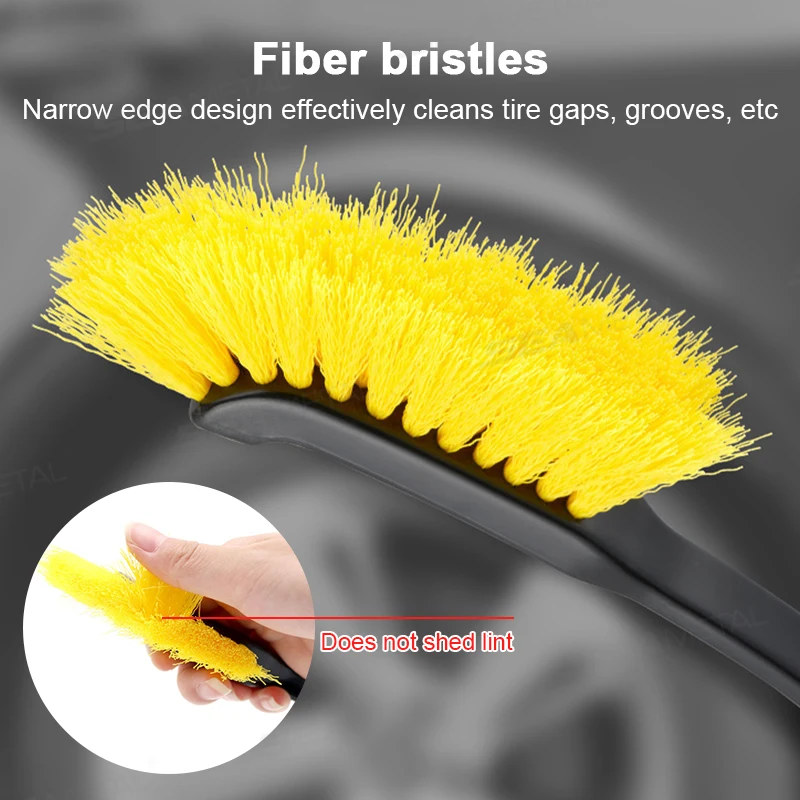 SEAMETAL Car Tire Wheel Rim Cleaning Brush Detailing Brushes Washing Brush Tool Universal Wheel Tire Car Cleaning Accessories