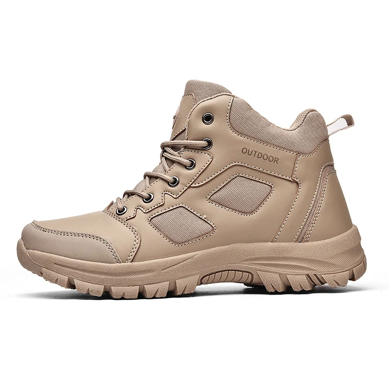 Men Tactical Boots Military Safety Ankle Climbing Hiking Shoes Lace Up Army Boots Desert Size Plus Male Brand Waterproof Unisex
