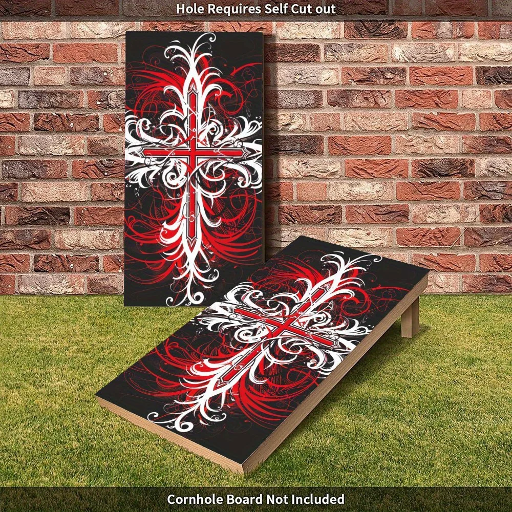 ملصق بنمط وشم متقاطع، شارات رمل من الفينيل المسطح ثنائية الأبعاد - صديقة للميزانية وقيمة عالية، خالية من الفقاعات وسهلة اللصق، وات #3