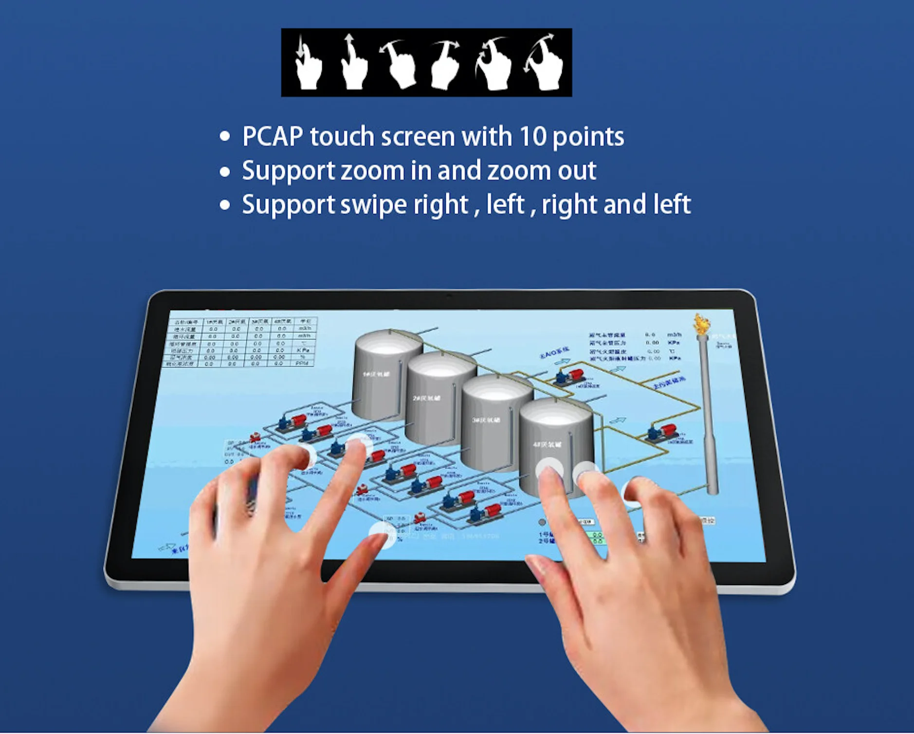 Aotesier Touchscreen Monitores 15.6 Computador POS PC LCD Display capacitivo Touch Screen Painel PC Monitor industrial Tudo em um Pc