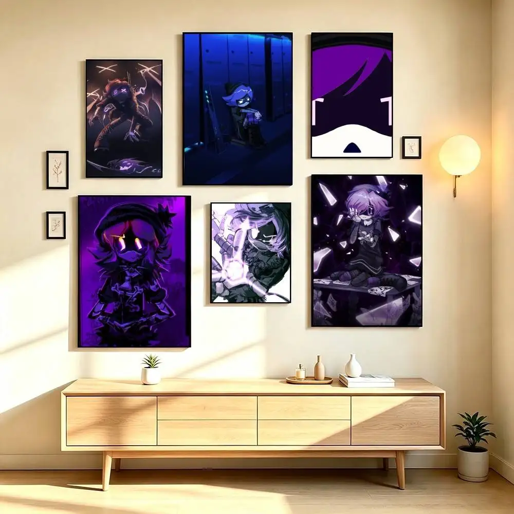 U-Uzi Doorman Animation Poster Waterproof Wall Art Sticker For Bar Living Room Vintage Decor High Quality Print Gift