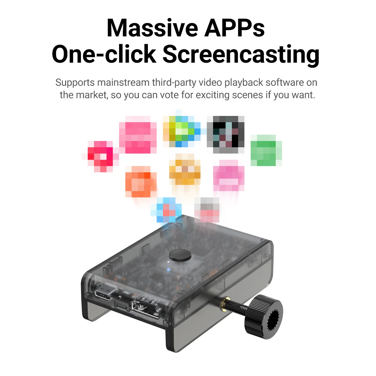 A Screen Projector That Can Be Used Even If There Is No Internet At Home.HDMI 4K/30Hz Audio/video Wireless Screen Projector