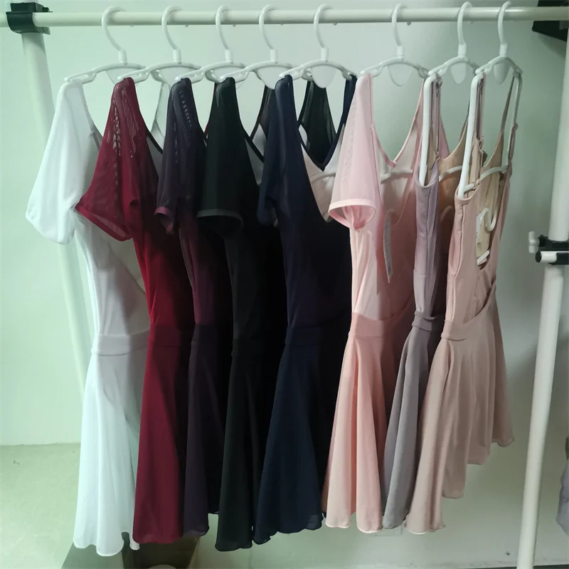 Haute qualité beaucoup de couleurs maille Spandex filles femmes adultes Yoga dames tenue de sport jupes de danse de Ballet