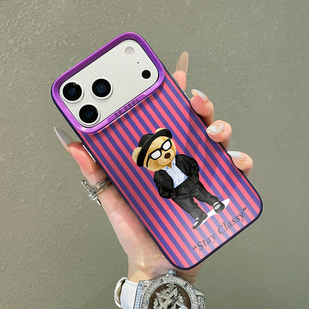 Für iPhone 17 15 16 14 Pro Max Hülle Plus Gestreiftes Niedliches Bärenmuster Cover Für iPhone 13 11 12 ProMax XS XR XS 7 8 Plus 16E Hüllen – Detail 12