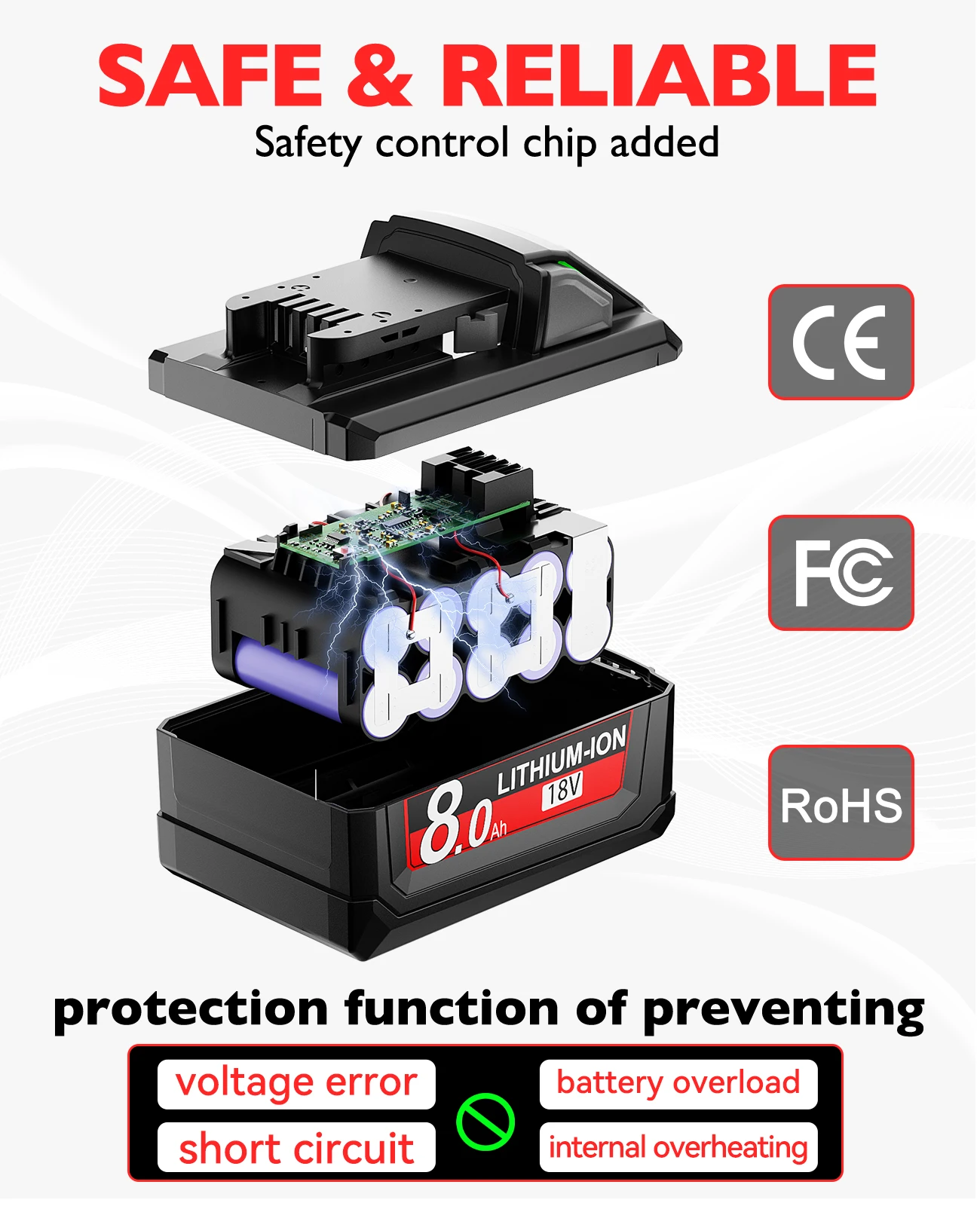 لميلووكي M18 18 فولت 8000 مللي أمبير استبدال لميلووكي M18B5 XC بطارية ليثيوم أيون M18B 48-11-1815 48-11-1850 2604-22