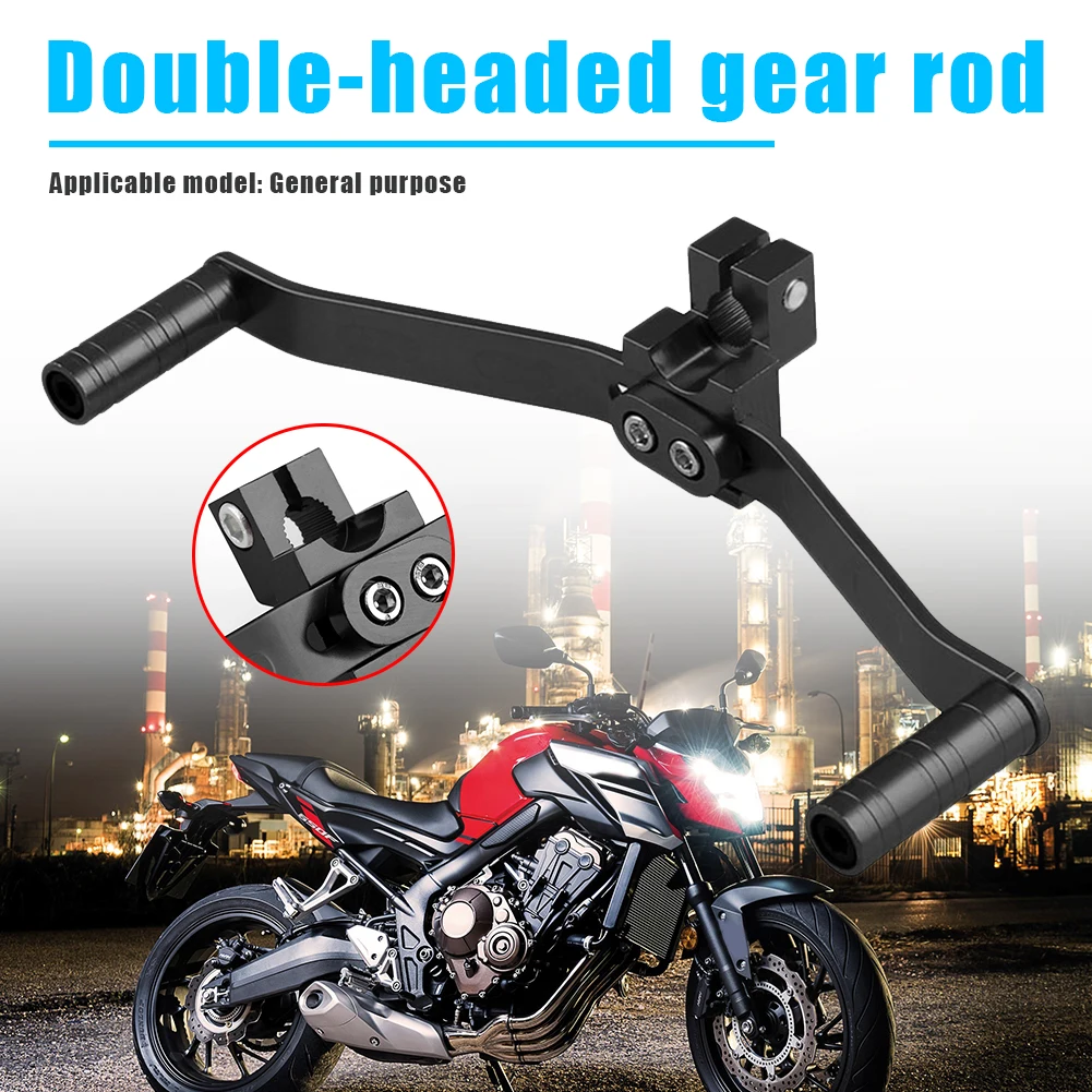 Palanca de cambio de marchas de motocicleta de doble cabezal modificada, reposapiés de aleación de aluminio, Pedal de cambio para ATV, moto de cross, ciclomotor y Scooter