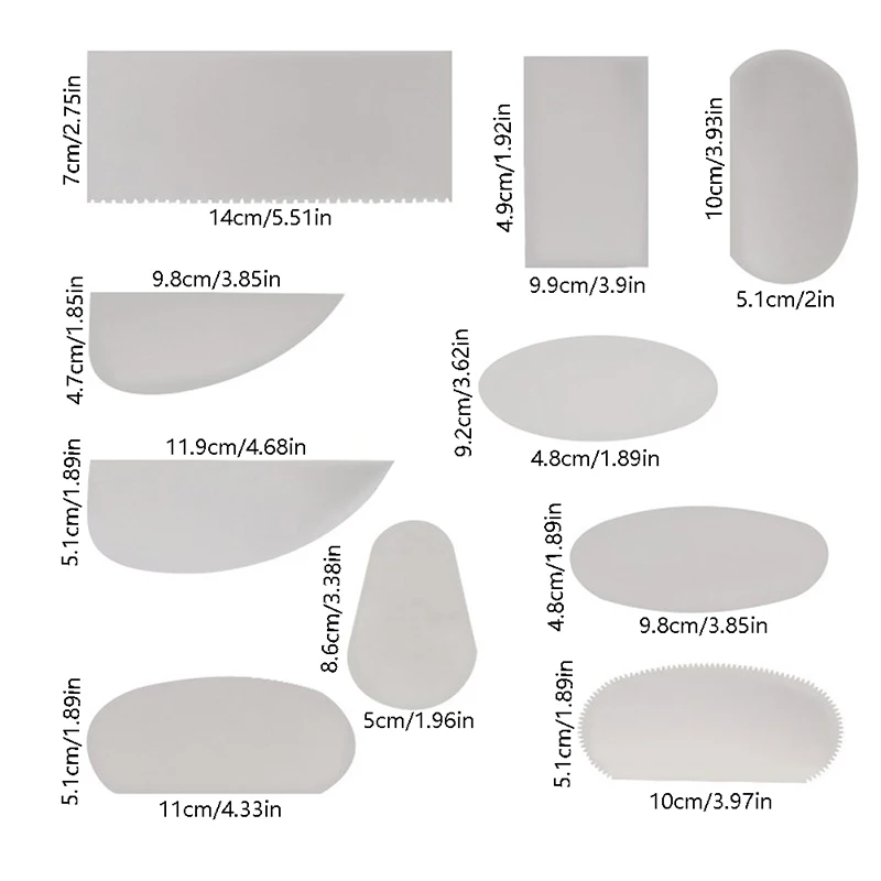 10szt Rzeźba z gliny Ceramika do formowania ceramiki Ostre narzędzia do rzeźbienia ze stali nierdzewnej Skrobak