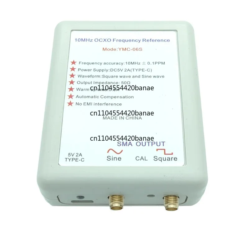 10MHz OCXO frequency reference signal source, square wave sine wave output USB power supply, frequency can be corrected