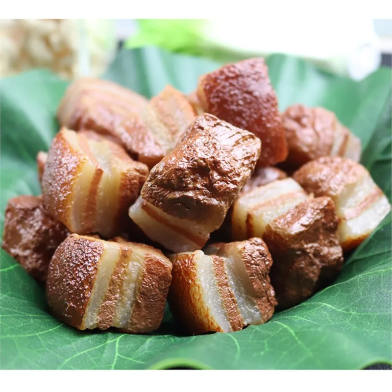 1pc Artificial Dongpo Meat Foods Vegetables Simulation Braised Pork Meat Model Fake Pork Belly Meat  Pork Props Streaky Pork