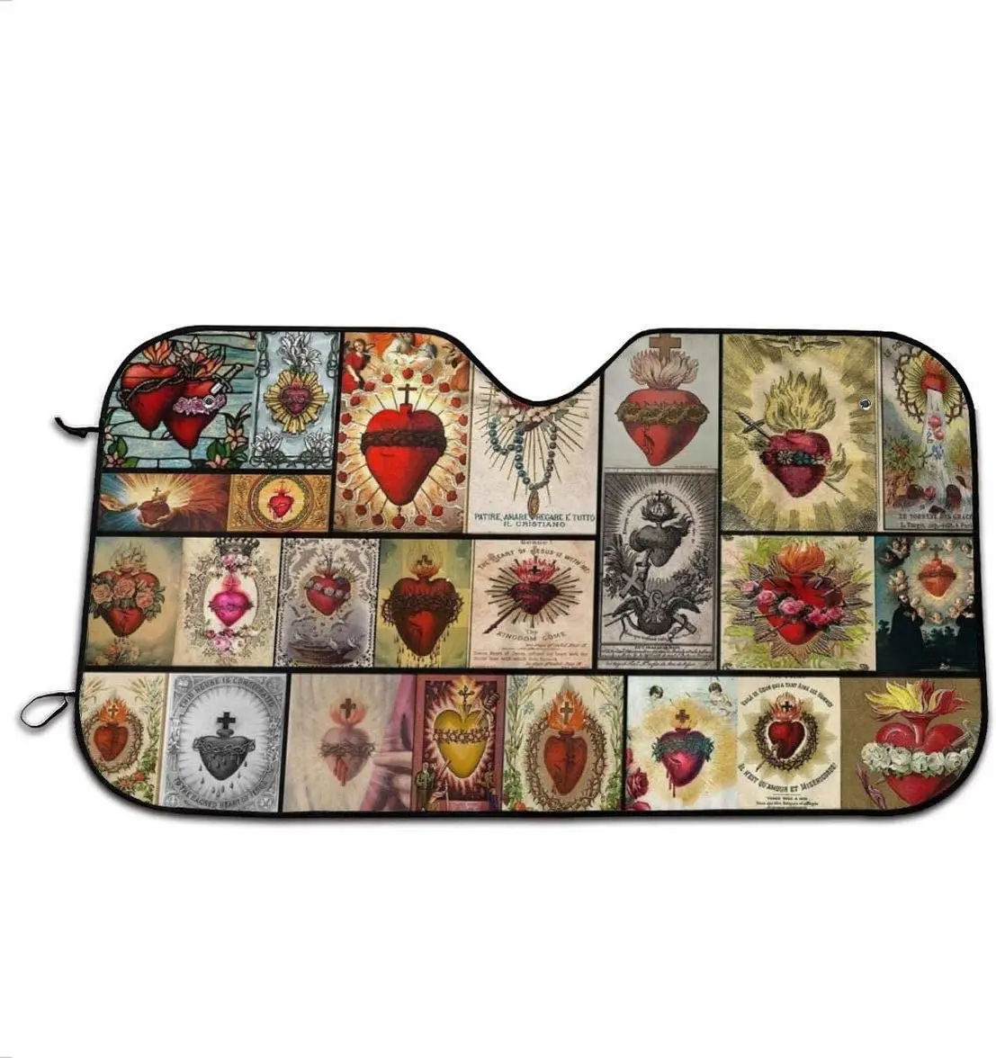 

HUAZAI Samurai Windshield Sunshade Foldable Decorative Front Window Sun Shade Visor Shield Cover