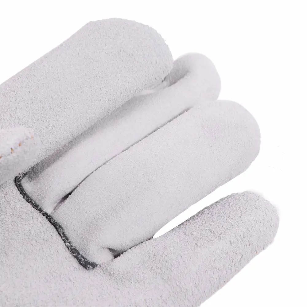 1 Pair Wear-Resistant Welding Gloves Heat Resistant Cut Resistant Leather Gloves Thickened Thorn Proof Gauntlet Gloves