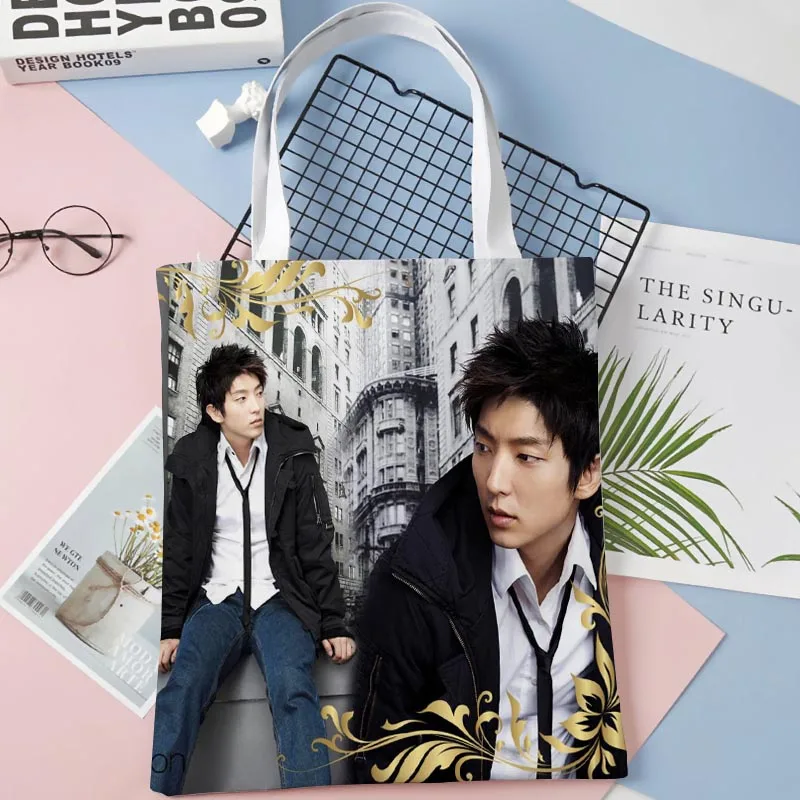 40x40cm LEE JOON GI Canvas Bag Harajuku School Women Shoulder Bag Large-capacity Casual Punk Vintage Handbag