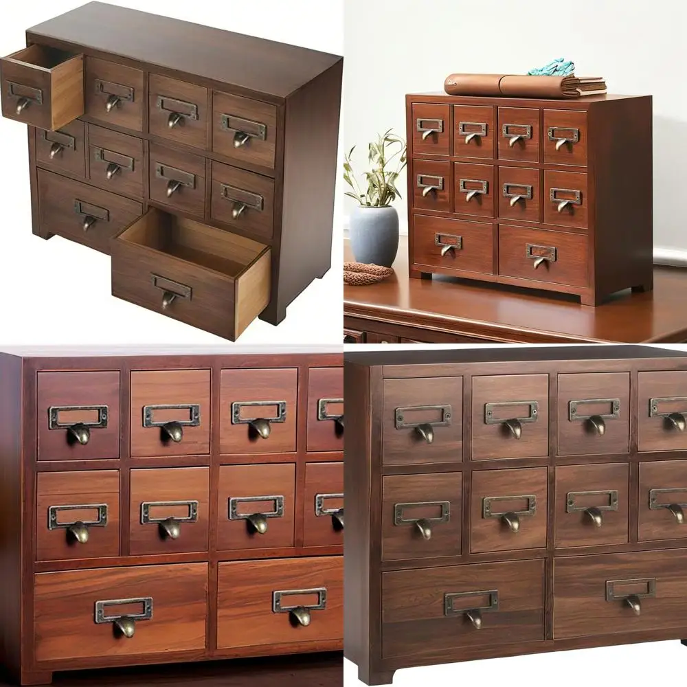 

Classic Wooden Chinese Medicine Chest - Vintage Storage for Herbs, Jewelry, and Apothecary