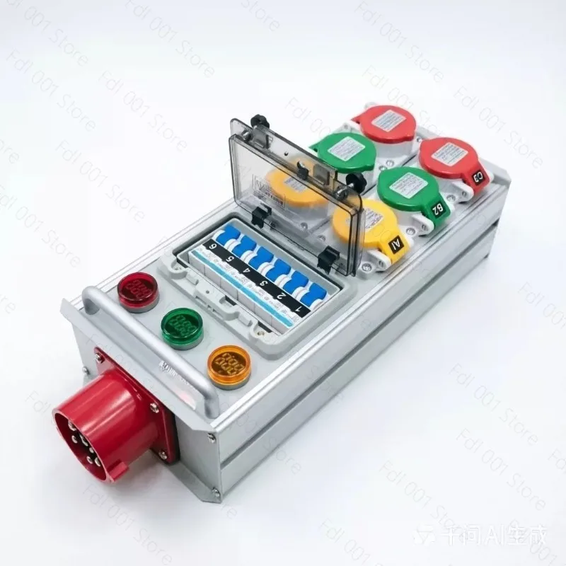 6-way Small Electrical Enclosure 16A Socket Portable Large LED Screen Power Controller Stage Distribution Unit