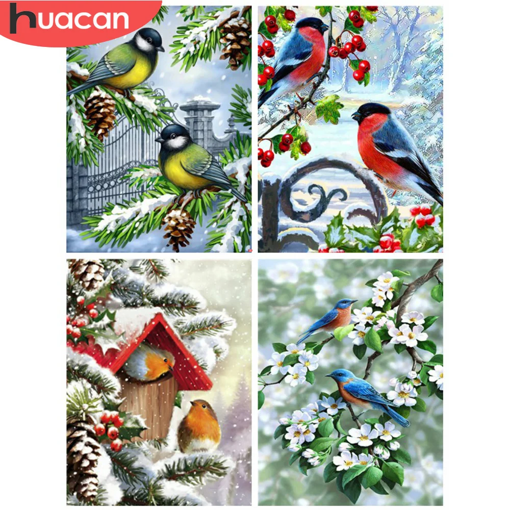 

HUACAN 5D DIY Diamond Painting Bird Rhinestones Pictures Diamond Embroidery Sale Animal Cross Stitch Mosaic Crafts Kit