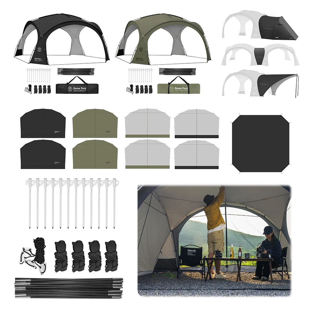 

Camping Dome Shelter 150D Oxford Fabric Beach Sunshade Canopy PU3000MM Waterproof Outdoor Tent Dome Shelter for Backyard Picnic