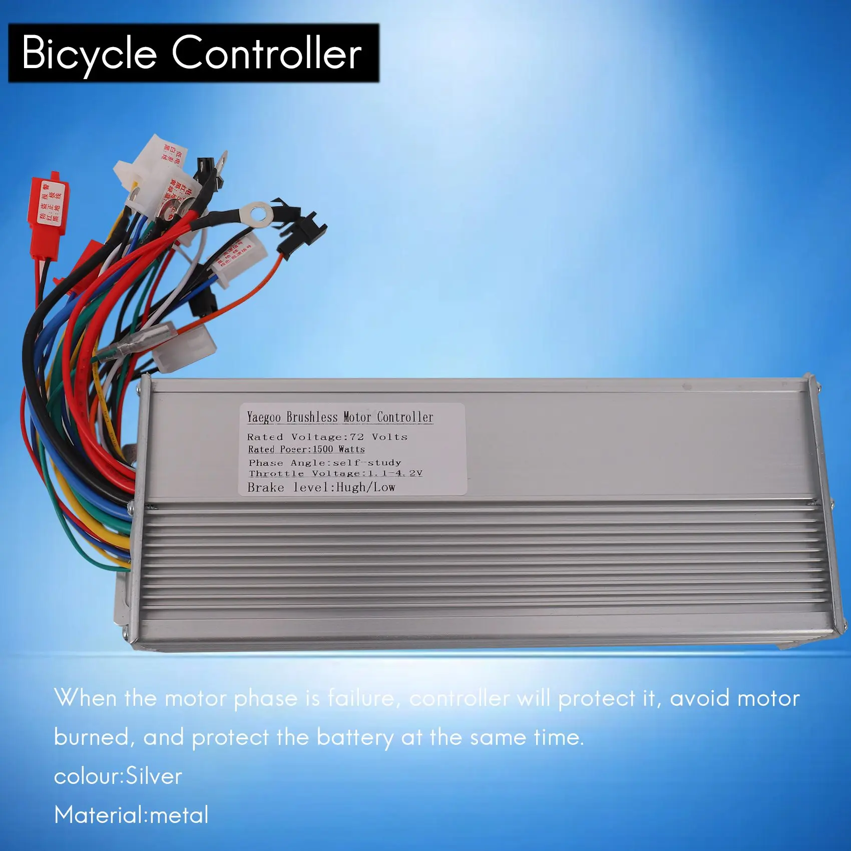 Imagem -06 - Brushless dc Motor Velocidade Controller para Bicicleta Elétrica Scooter 72v 1500w