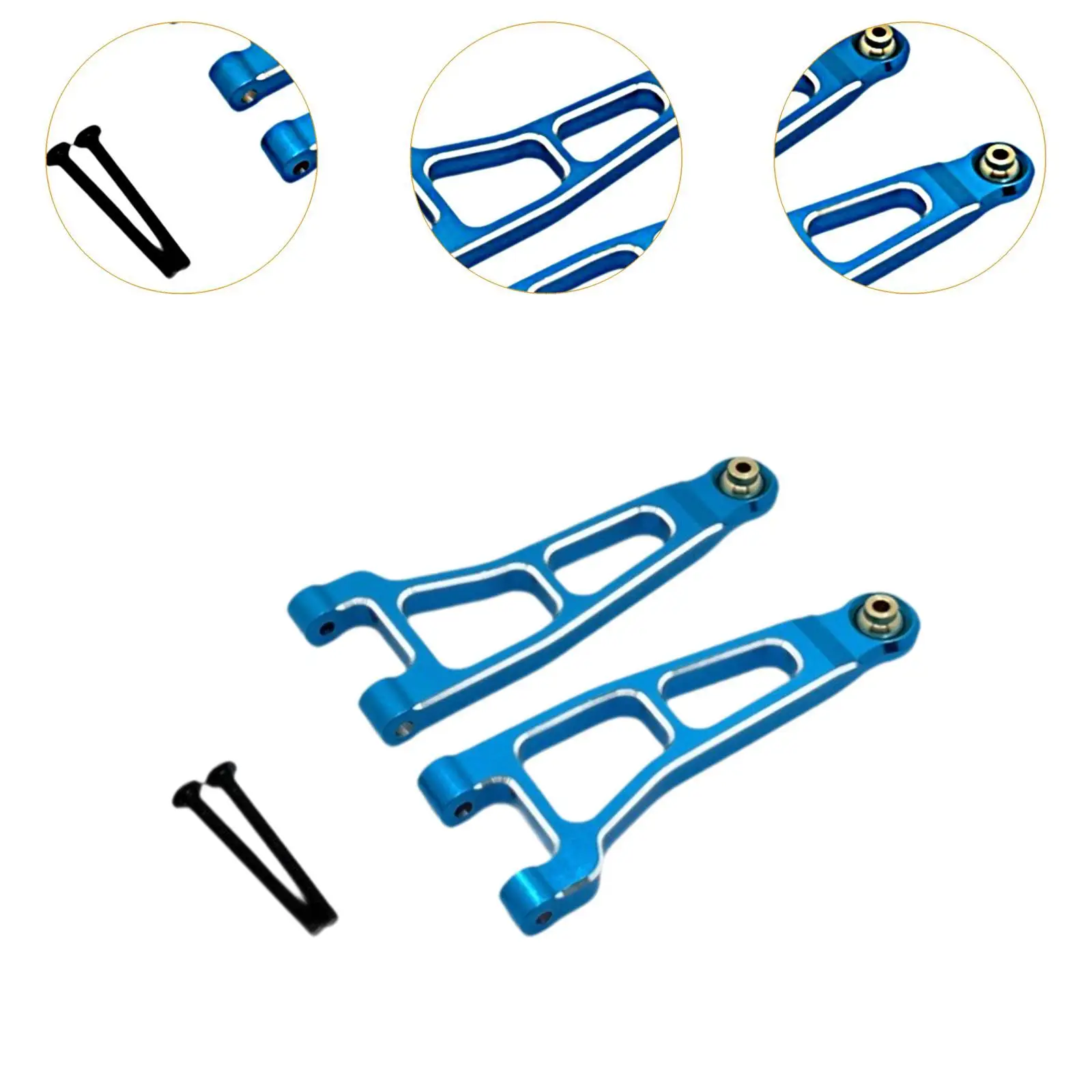 2x 1/12 RC Braço oscilante DIY Accs Substituições para UD1201 UD-12Pro Hobby Car
