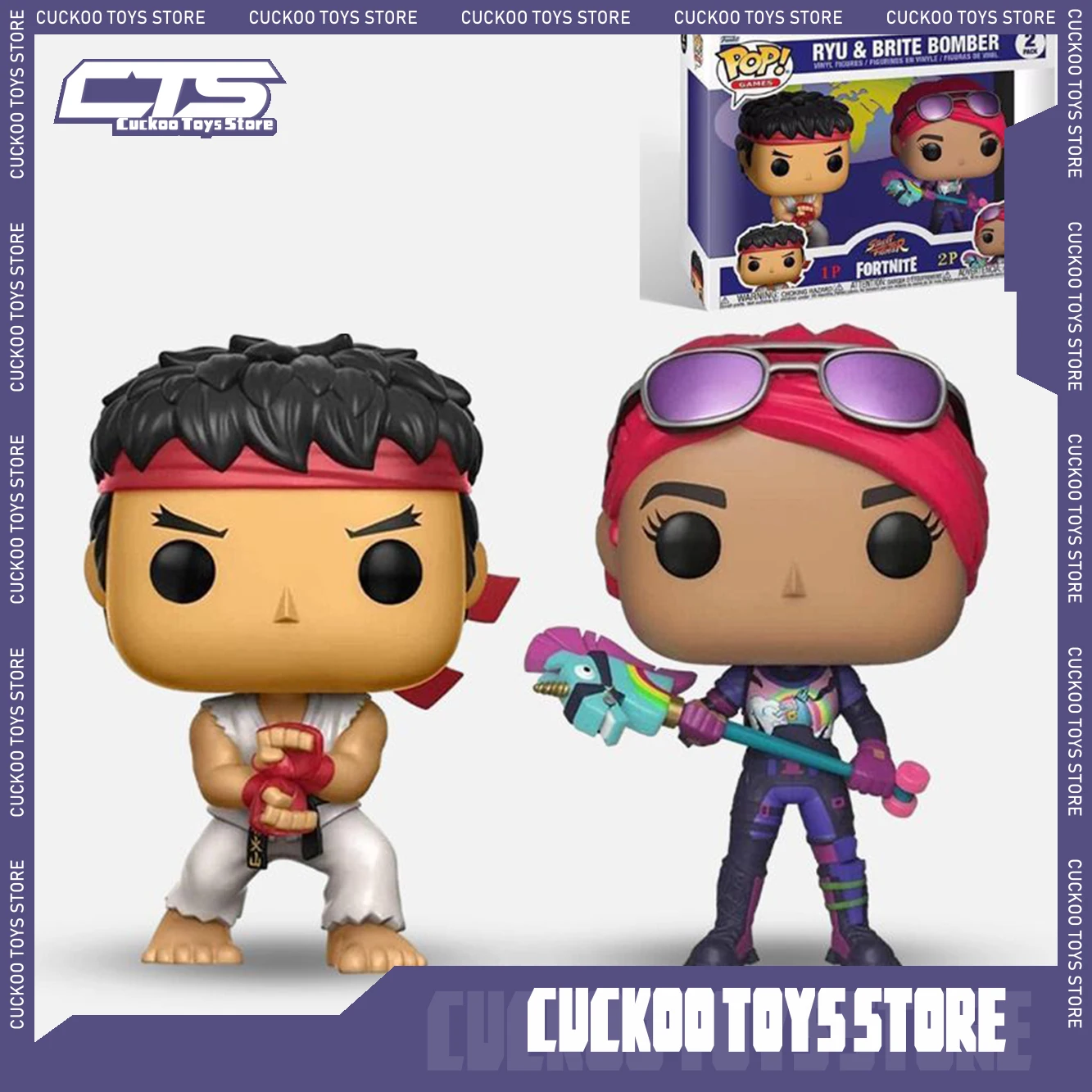 Funko Street Fighter Anime Figure Ryu & Brite Bomber Figures Fortnite Figures Model Pvc Statue Doll Collection Ornament Toy Gift