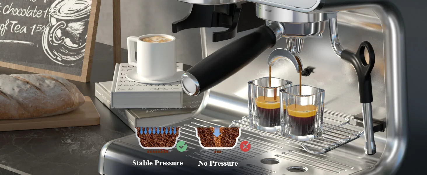 Empstorm Espresso Machine Premium Portable 20 Bar Power Pressure Pump Professional Manual Coffee Machine for Home and Office